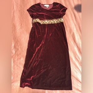 Sarah Too maroon velvet dress